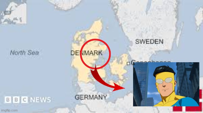 denMARK????!!!!11? | image tagged in denmark,invincible | made w/ Imgflip meme maker
