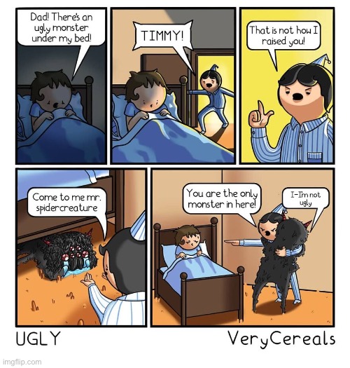 VeryCereals | image tagged in comics,verycereals,monstet under the bed | made w/ Imgflip meme maker