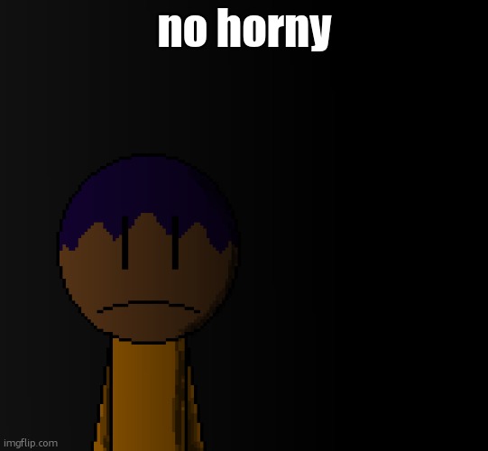 brother | no horny | image tagged in brother | made w/ Imgflip meme maker