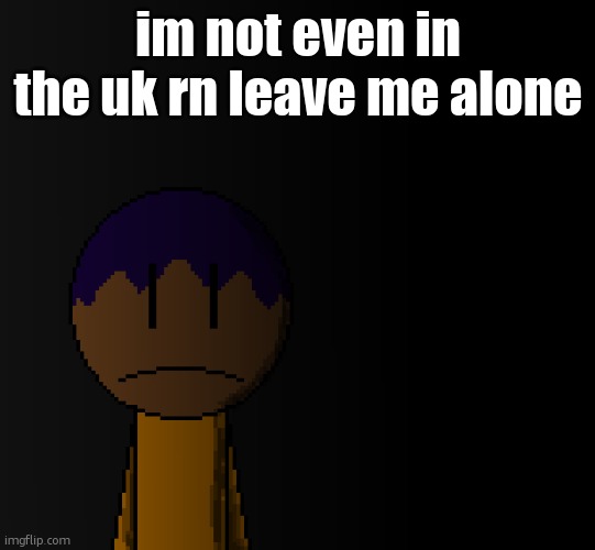 let me enjoy my fucking break from the penis shaped island | im not even in the uk rn leave me alone | image tagged in brother | made w/ Imgflip meme maker