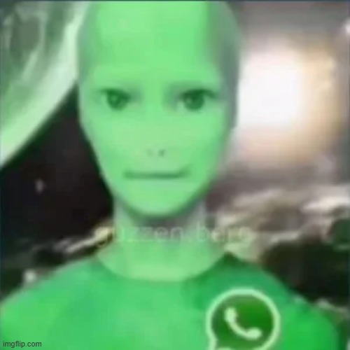 i do not wanna talk to a whatsapp alien fuck no it's like he's going to infect me with whatsapp virus | made w/ Imgflip meme maker