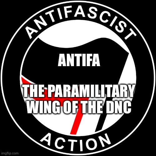 ANTIFA; THE PARAMILITARY WING OF THE DNC | made w/ Imgflip meme maker
