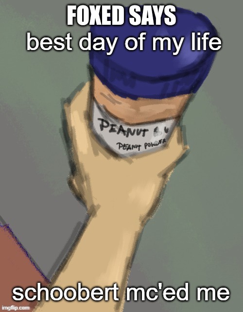 foxed temp (thanks disco) | best day of my life; schoobert mc'ed me | image tagged in foxed temp thanks disco | made w/ Imgflip meme maker