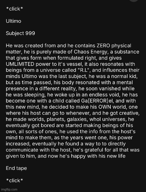 His Lore | made w/ Imgflip meme maker