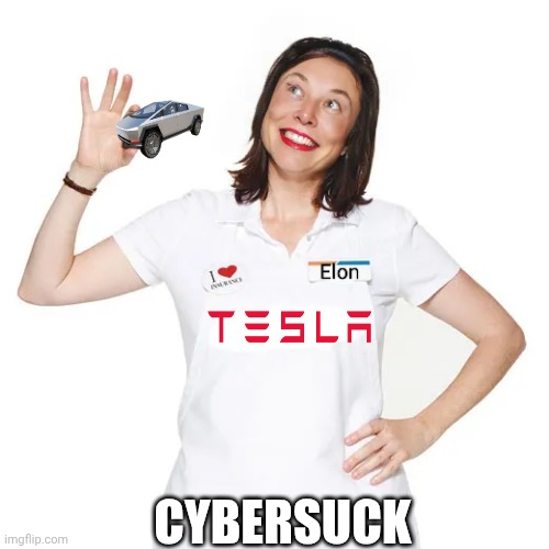 CYBERSUCK | image tagged in cybertruck,elon musk,tesla,tesla truck,progressive,insurance | made w/ Imgflip meme maker
