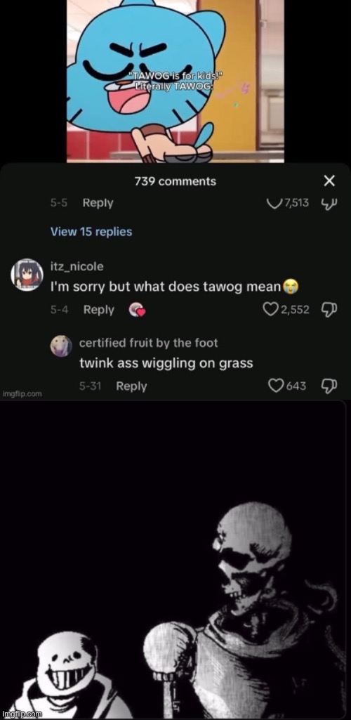 why would sans say that, is he stupid? | image tagged in could you repeat that | made w/ Imgflip meme maker