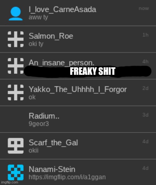 mc reveal bc y the hell not | FREAKY SHIT | made w/ Imgflip meme maker