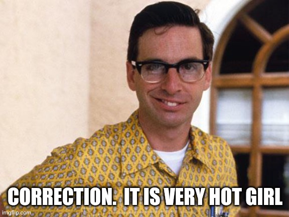 nerds | CORRECTION.  IT IS VERY HOT GIRL | image tagged in nerds | made w/ Imgflip meme maker