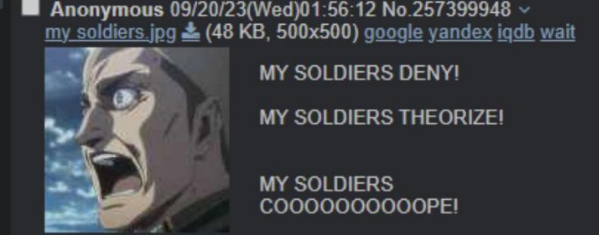 MY SOLDIERS DENY Blank Meme Template