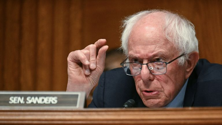Bernie Sanders describing Donald Trumps Penis Blank Meme Template
