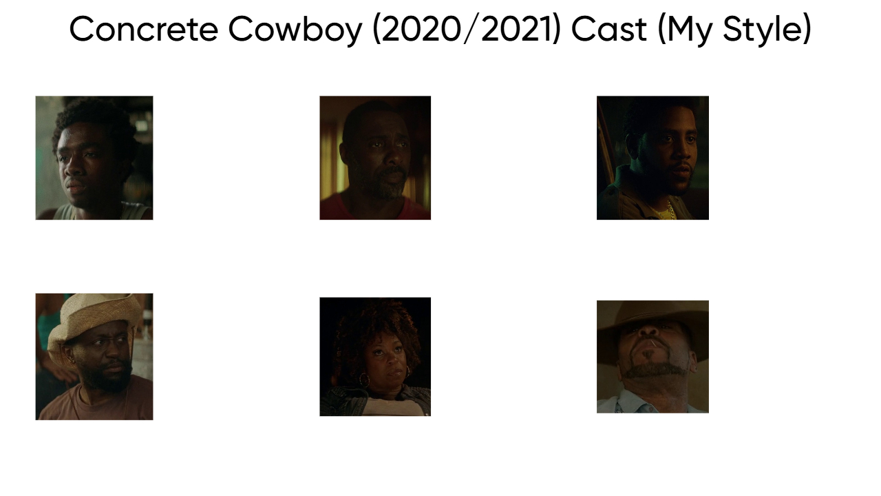 High Quality Concrete Cowboy (2020/2021) Cast (My Style) Blank Meme Template