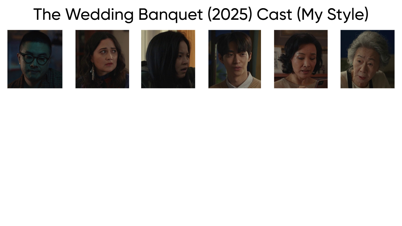 High Quality The Wedding Banquet (2025) Cast (My Style) Blank Meme Template