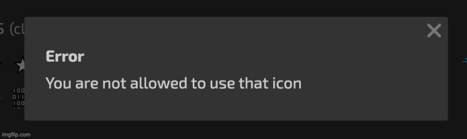 Error message that's only available for imgxtension users | made w/ Imgflip meme maker
