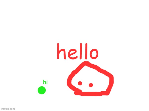 hello; hi | made w/ Imgflip meme maker