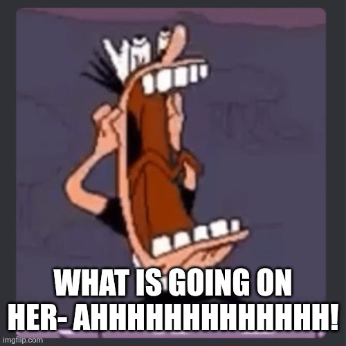 Peppino screaming at post above | WHAT IS GOING ON HER- AHHHHHHHHHHHHH! | image tagged in peppino screaming at post above | made w/ Imgflip meme maker
