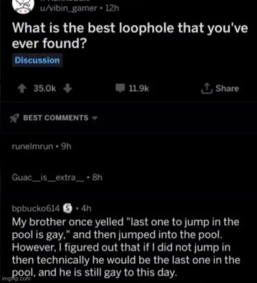 image tagged in memes,shitpost,gay,loophole | made w/ Imgflip meme maker