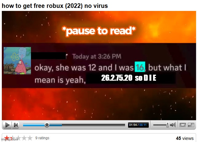 26.2.75.20  so D I E | made w/ Imgflip meme maker
