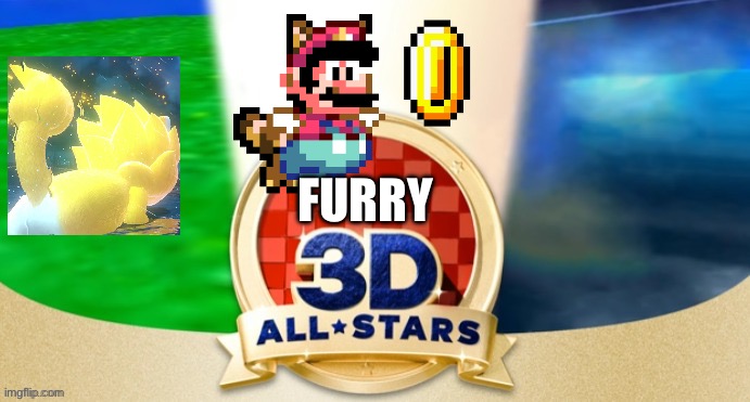 Blank 3D All Stars | FURRY | image tagged in blank 3d all stars | made w/ Imgflip meme maker