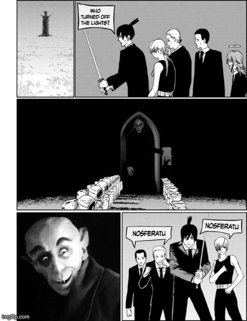 image tagged in chainsaw bear,anime,memes,shitpost,spongebob,nosferatu | made w/ Imgflip meme maker