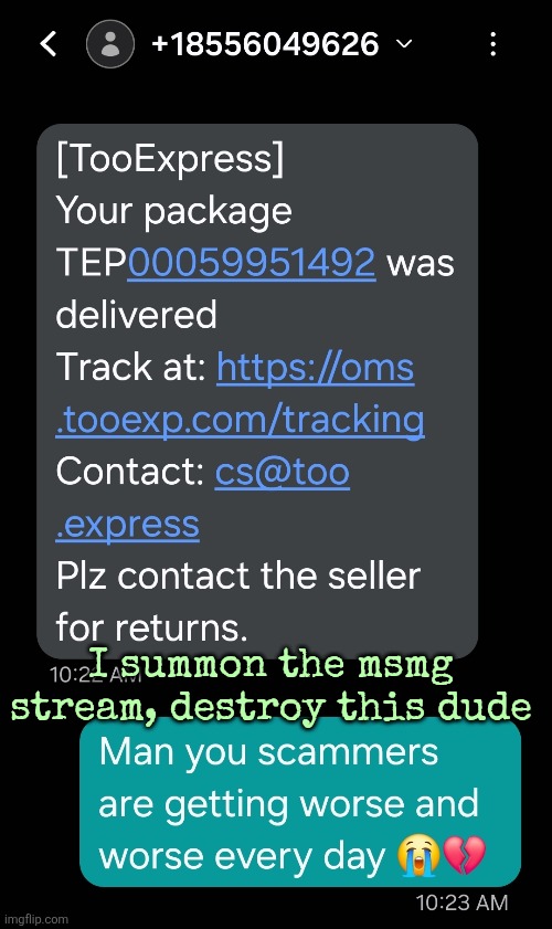 I summon the msmg stream, destroy this dude | made w/ Imgflip meme maker