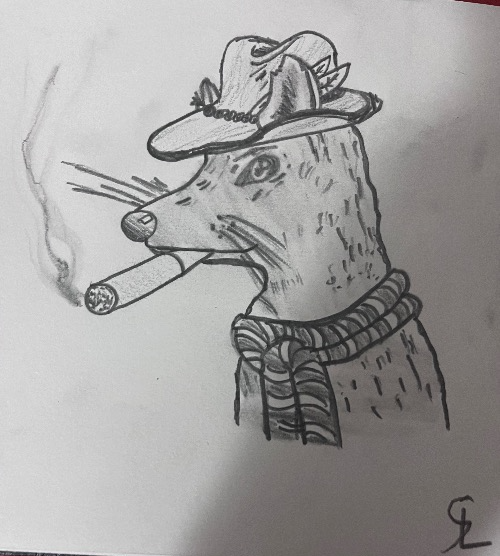 cool ass rat smoking a fat one(credits to -SL-Artistic) Blank Meme Template
