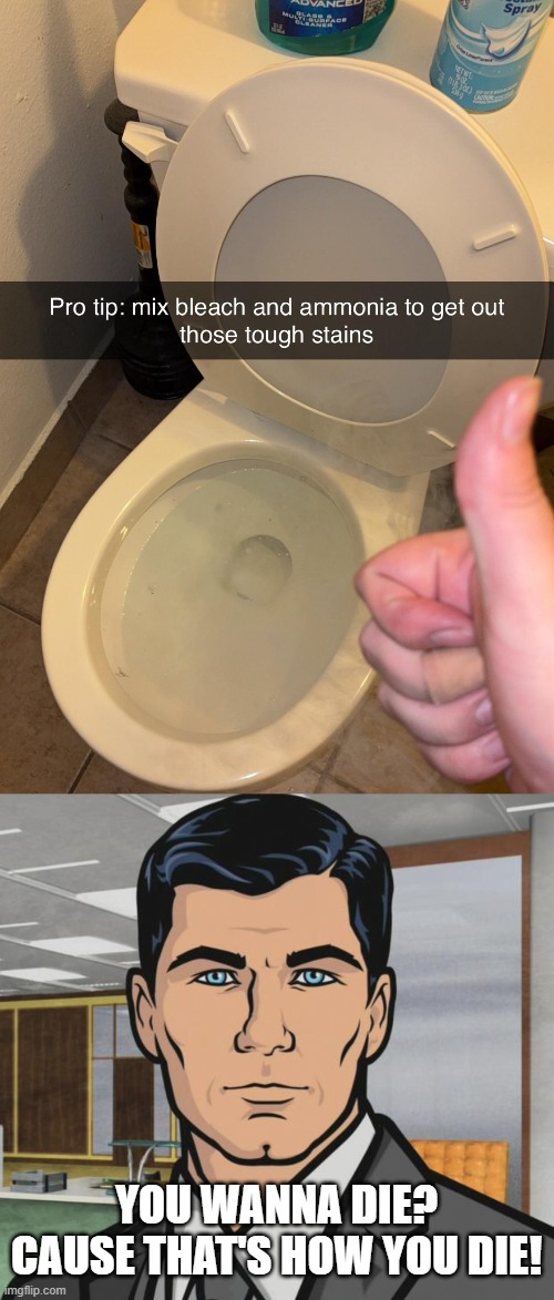 Pro Tip | YOU WANNA DIE? CAUSE THAT'S HOW YOU DIE! | image tagged in memes,archer | made w/ Imgflip meme maker