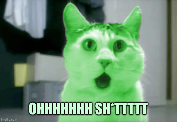 OMG RayCat | OHHHHHHH SH*TTTTT | image tagged in omg raycat | made w/ Imgflip meme maker