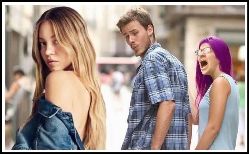 Tempted boyfriend Blank Meme Template