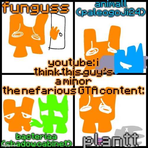 the 4-way temp | youtube: i think this guy's a minor
the nefarious GTA content: | image tagged in the 4-way temp | made w/ Imgflip meme maker