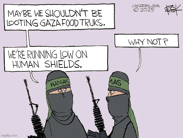 Maybe Hamas should not starve their people. They need more human shields | image tagged in hamas,in charge of food distribution,gaza | made w/ Imgflip meme maker