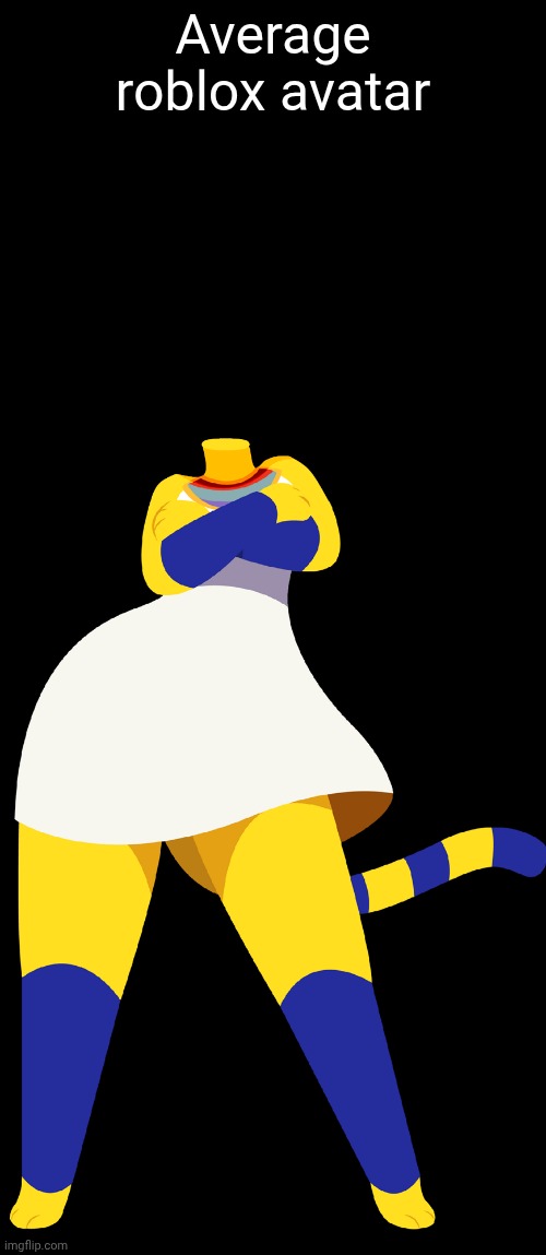 headless ankha | Average roblox avatar | image tagged in headless ankha | made w/ Imgflip meme maker