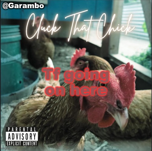 Cluck That Chick announcement | Tf going on here | image tagged in cluck that chick announcement | made w/ Imgflip meme maker