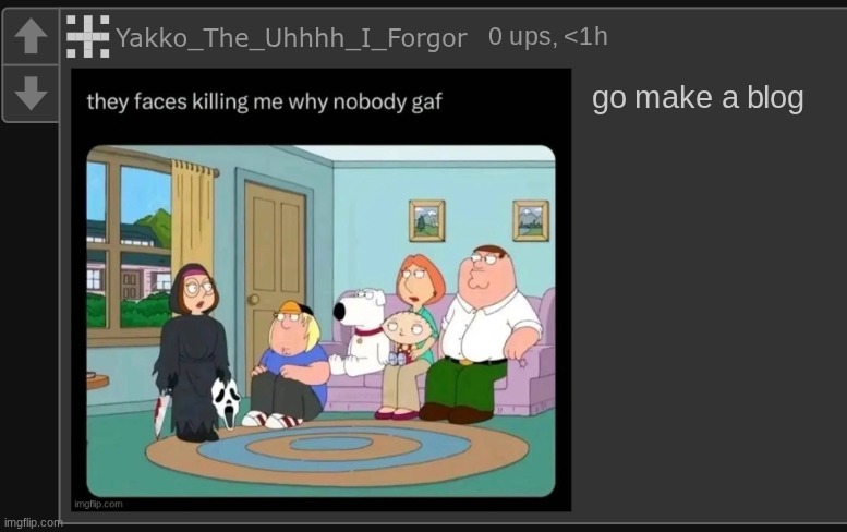 new temp | image tagged in go make a blog | made w/ Imgflip meme maker