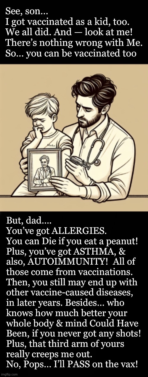 The benefit of the doubt, that vaccines don’t deserve | image tagged in memes,death n disease follow vaccinations,unforced error parents,u dont have to vax yer kids,so dont,vax poison | made w/ Imgflip meme maker