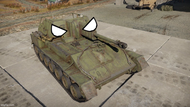 SU-76M Angry | image tagged in su-76m,war thunder,countryballs | made w/ Imgflip meme maker