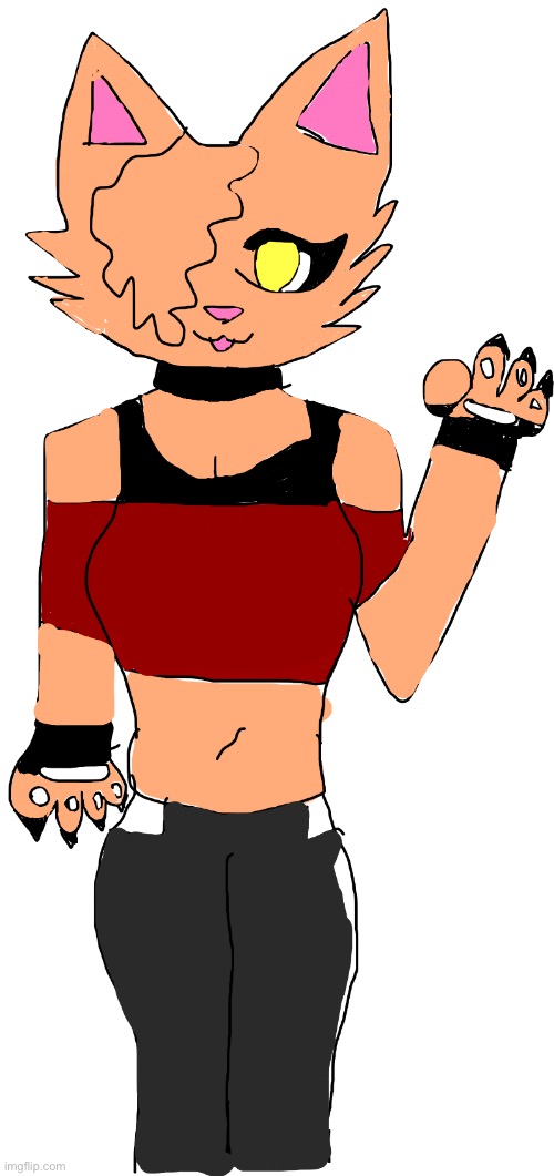 drawing of my oc Vadrina i made on Sketchpad. | made w/ Imgflip meme maker