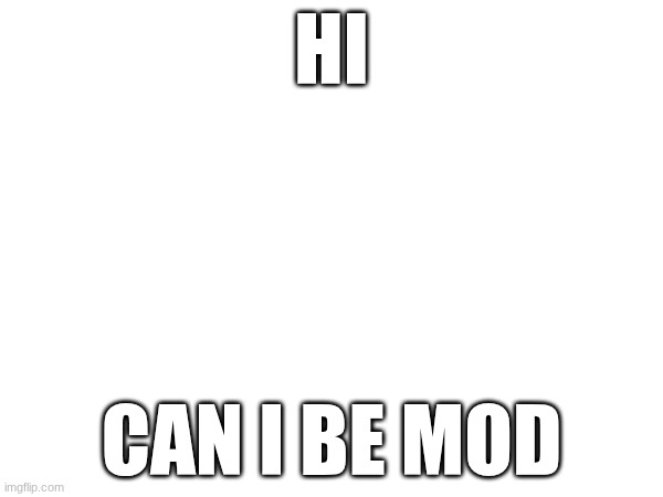 please | HI; CAN I BE MOD | made w/ Imgflip meme maker