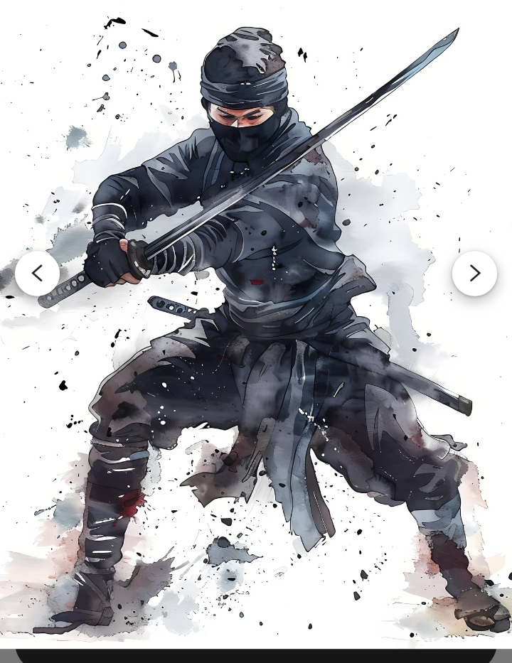 Ninja with sword Blank Meme Template