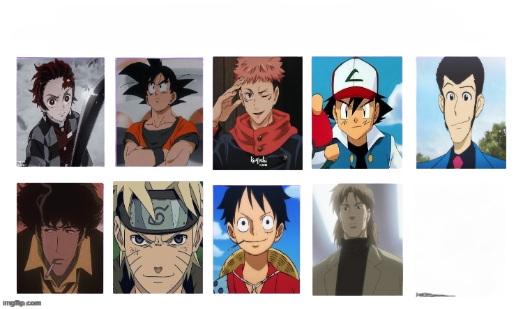 anime boys Blank Meme Template