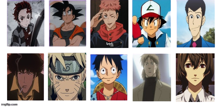 anime boys Blank Meme Template