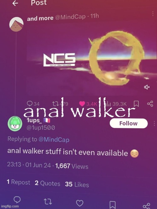 anal walker | image tagged in anal walker | made w/ Imgflip meme maker