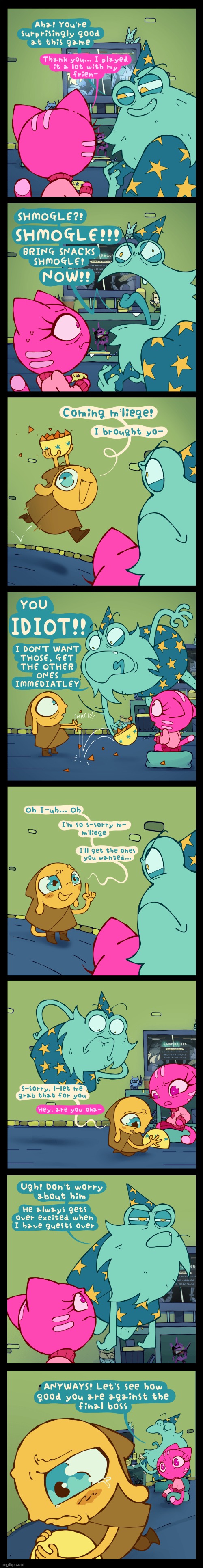 image tagged in cat,frog,wizard,video game,henchman,snacks | made w/ Imgflip meme maker
