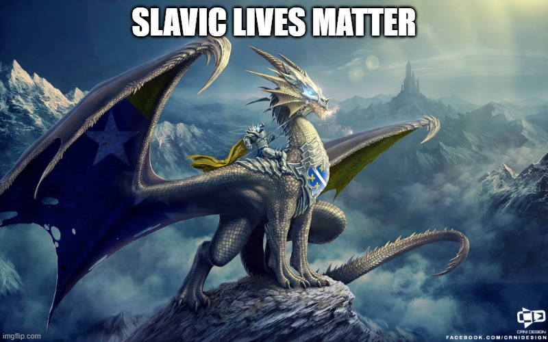 Bosnian Dragon | SLAVIC LIVES MATTER | image tagged in bosnian dragon,slavic lives matter | made w/ Imgflip meme maker