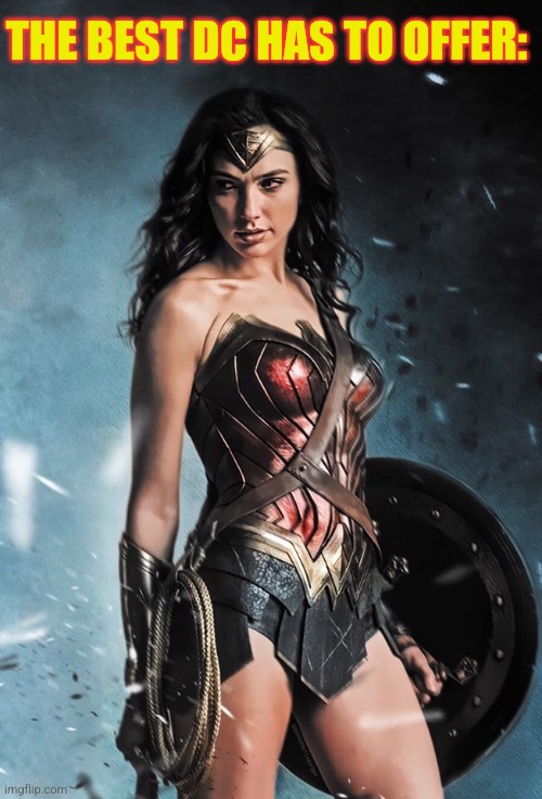 Wonder Woman | THE BEST DC HAS TO OFFER: | image tagged in wonder woman | made w/ Imgflip meme maker