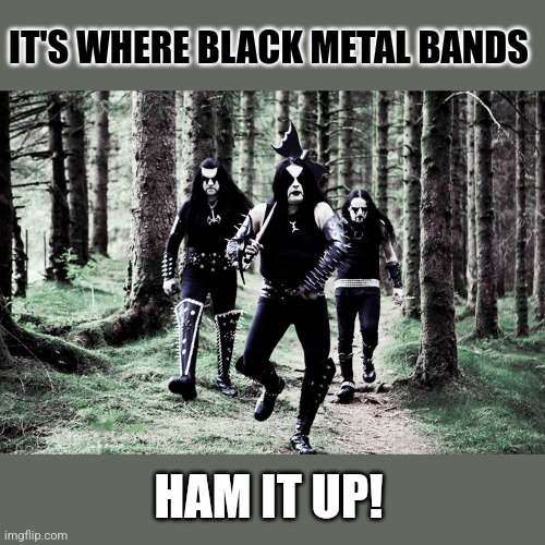 IT'S WHERE BLACK METAL BANDS HAM IT UP! | made w/ Imgflip meme maker