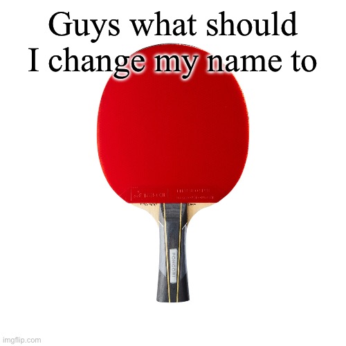 Ping pong | Guys what should I change my name to | image tagged in ping pong | made w/ Imgflip meme maker