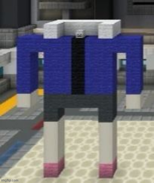 image tagged in tiny head minecraft sans | made w/ Imgflip meme maker