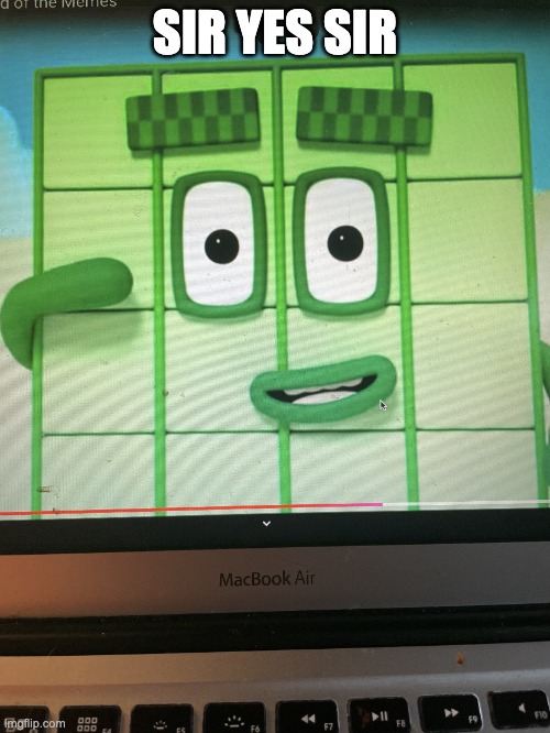 saluteing numberblock Blank Meme Template