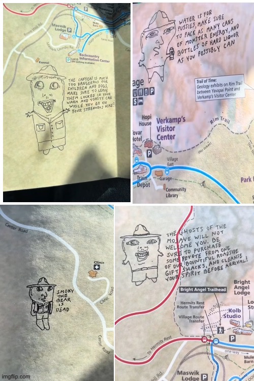 Useful tips in case you find yourself in a canyon. | image tagged in goobsmooch,the grand canyon,maps,memes,shitpost | made w/ Imgflip meme maker