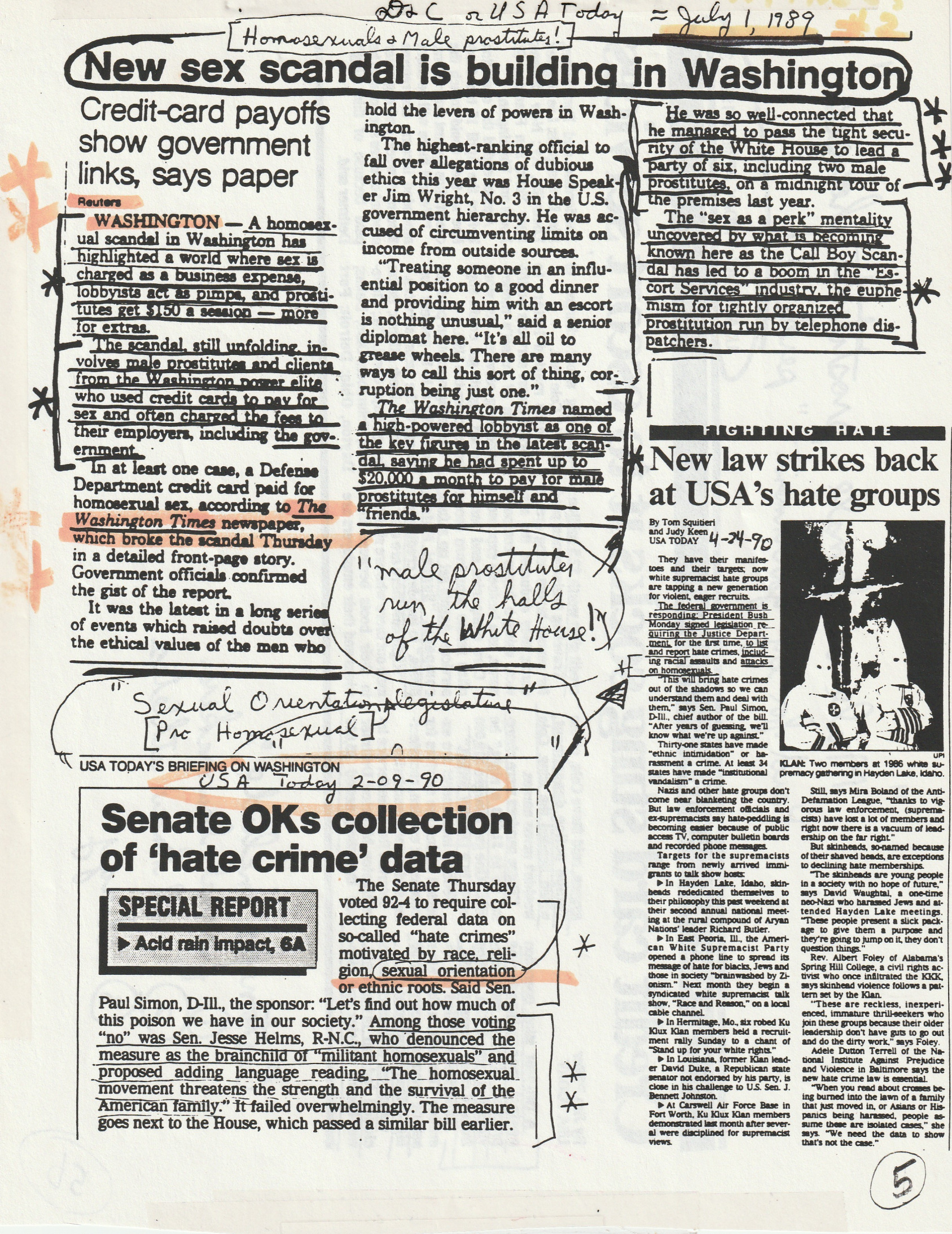1990 Hate Crime Statistics Act (HCSA), signed by President Bush Blank Meme Template